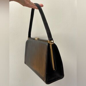 Vintage 1960s Black Handbag